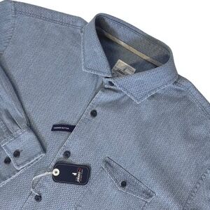 Johnnie-O Men's XL Blue Geometric Print Long Sleeve Button Down Shirt Hangin Out